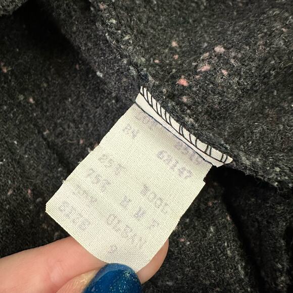 Synari Womens Vintage 80s Pleated Wool Pants Size 9 Gray Tweed Academia Tapered - Picture 7 of 12